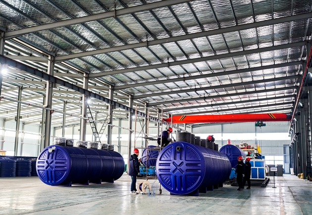 一體化污水處理設備組裝展示